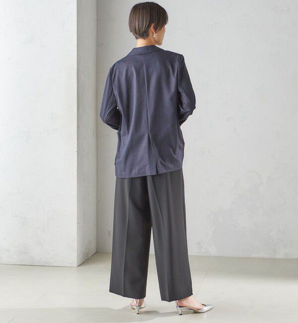 SHIPS for women「〈接触冷感/手洗い可能〉トリアセテート混 シングル 2ボタン ジャケット」|テーラードジャケット|