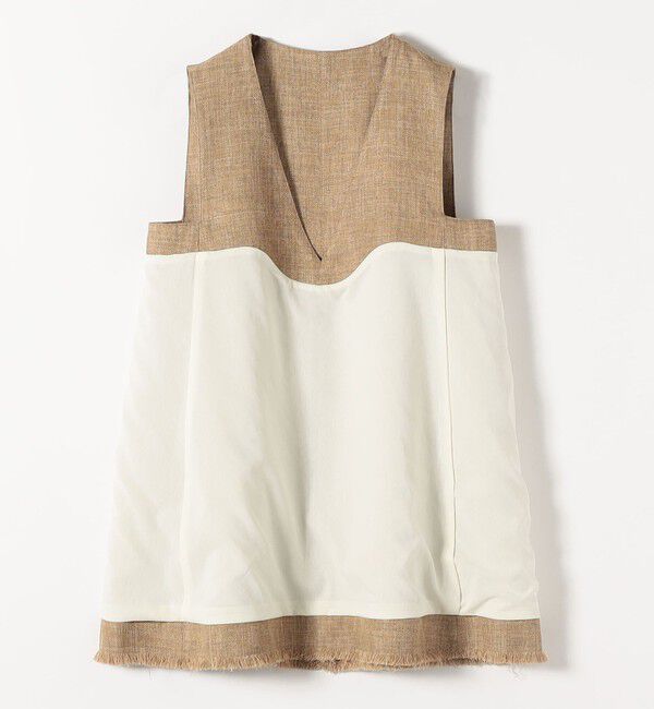 quaranciel「quaranciel: バスケット Aライン フリンジ ベスト」|ベスト・ジレ|