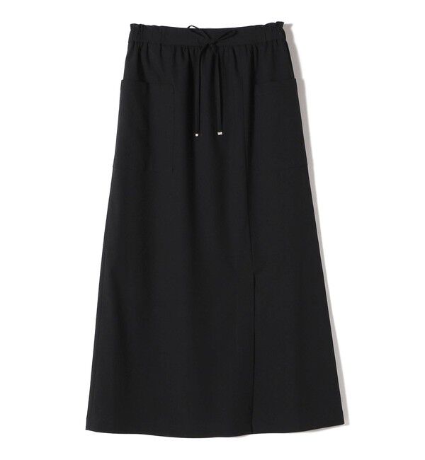 SHIPS for women「〈手洗い可能〉麻混 ストレッチ ドロスト Aライン スカート」|台形|