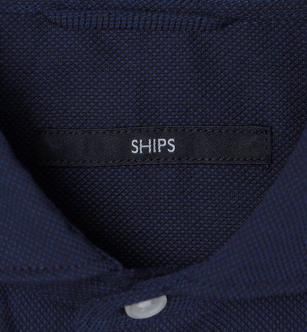 SHIPS「SHIPS: アイスコットン からみ織り セミワイドカラー シャツ」|シャツ・ブラウス|