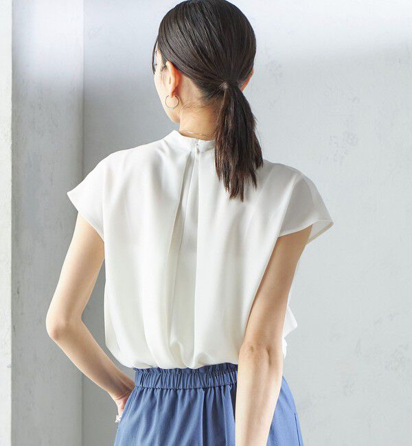 SHIPS for women「〈手洗い可能〉タック タイ フレンチ スリーブ ブラウス」|シャツ・ブラウス|