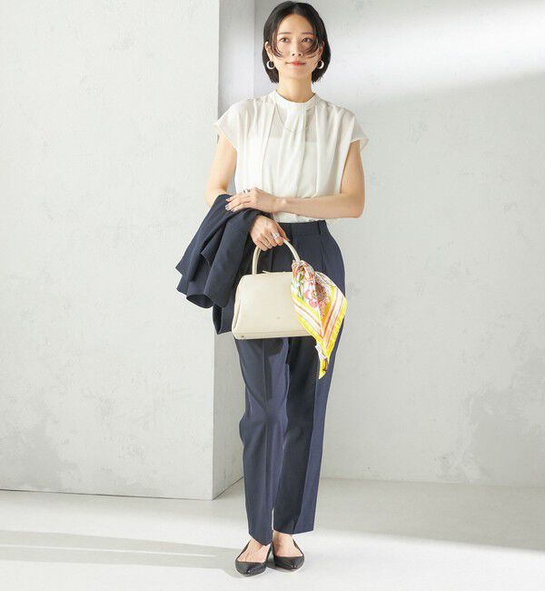 SHIPS for women「〈手洗い可能〉タック タイ フレンチ スリーブ ブラウス」|シャツ・ブラウス|