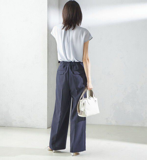 SHIPS for women「〈手洗い可能〉タック タイ フレンチ スリーブ ブラウス」|シャツ・ブラウス|