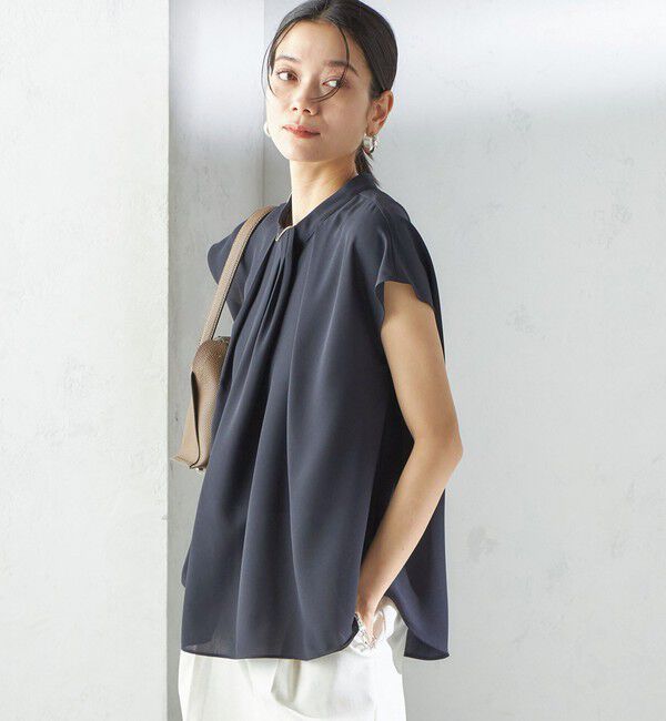 SHIPS for women「〈手洗い可能〉タック タイ フレンチ スリーブ ブラウス」|シャツ・ブラウス|