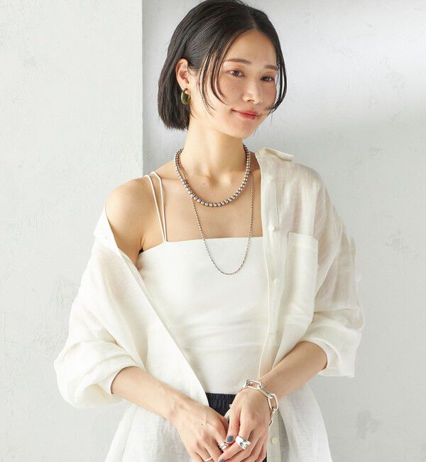 SHIPS for women「〈接触冷感〉ベア フライス カップ付 2ストラップ キャミ」|キャミソール|