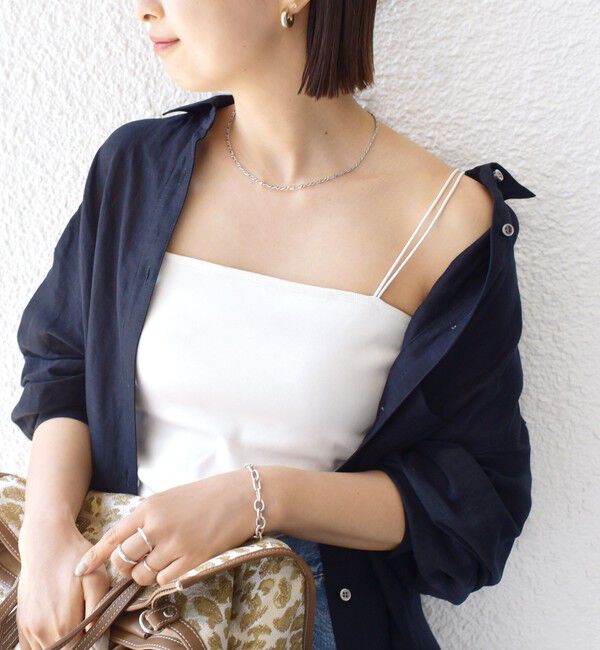 SHIPS for women「〈接触冷感〉ベア フライス カップ付 2ストラップ キャミ」|キャミソール|