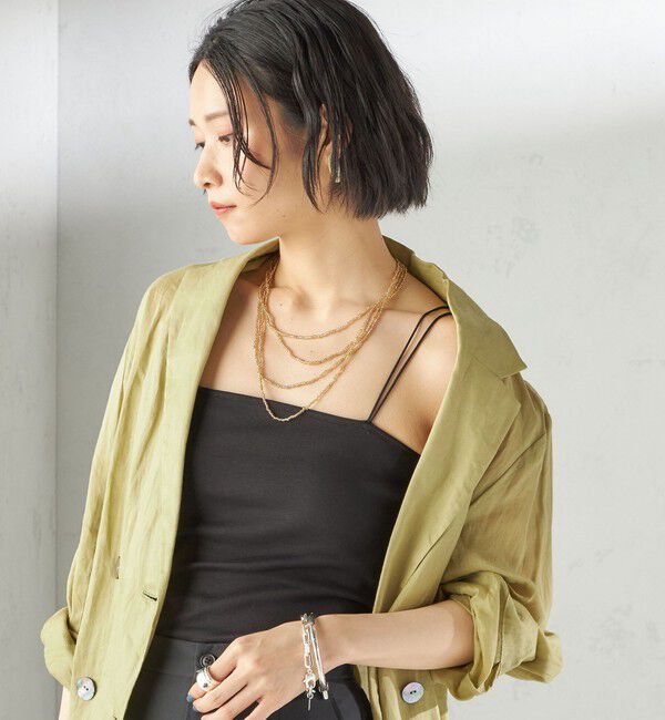 SHIPS for women「〈接触冷感〉ベア フライス カップ付 2ストラップ キャミ」|キャミソール|