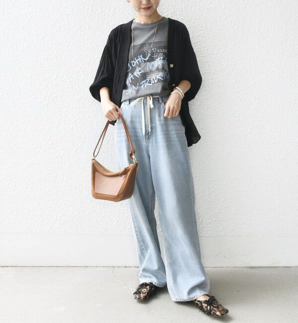 SHIPS for women「【WEB限定】〈手洗い可能〉シアー Vネック フレア シャツ カーディガン」|カーディガン|