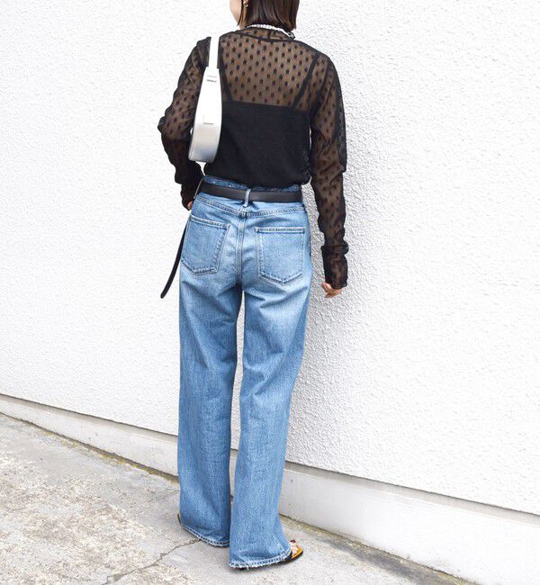 SHIPS for women「〈手洗い可能〉フラワー チュール ハイネック プルオーバー」|Tシャツ・カットソー|