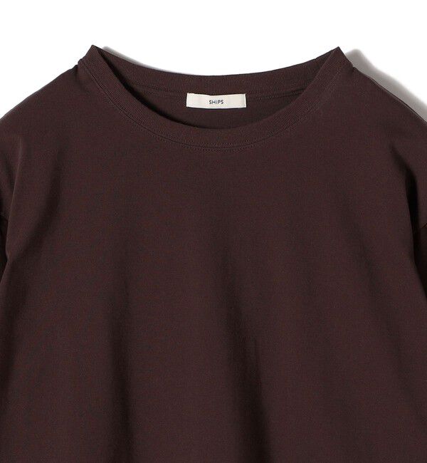 SHIPS for women「《一部追加予約》【WEB限定】〈手洗い可能〉シアー コンビ 裾 ドロスト プルオーバー」|プルオーバー|