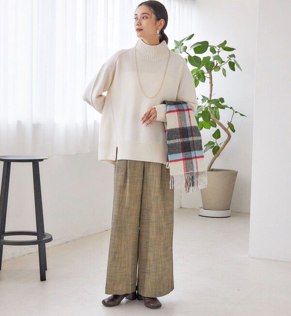 SHIPS for women「〈手洗い可能〉ウール カシミヤ ハイネック プルオーバー」|ニット・セーター|