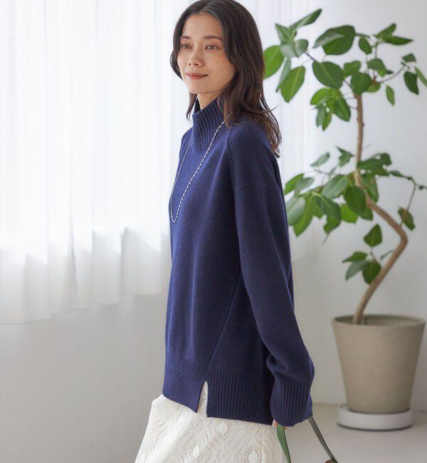 SHIPS for women「〈手洗い可能〉ウール カシミヤ ハイネック プルオーバー」|ニット・セーター|
