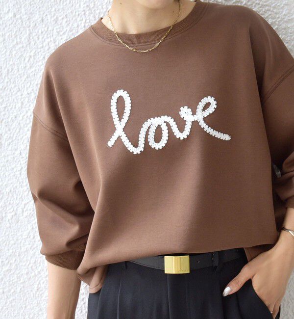 SHIPS for women「【WEB限定】〈手洗い可能〉ファンシー コード 刺繍 ダンボール カットソー」|スウェット・ジャージ|