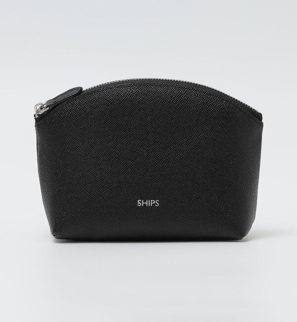 SHIPS「【WEB限定】SHIPS:【SAFFIANO LEATHER】ラウンド ジップ ポーチ」|ポーチ|