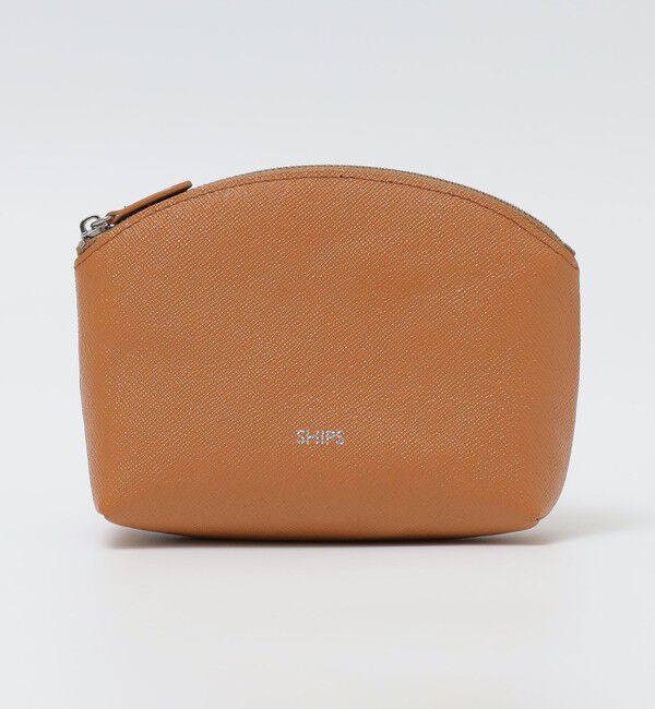 SHIPS「【WEB限定】SHIPS:【SAFFIANO LEATHER】ラウンド ジップ ポーチ」|ポーチ|
