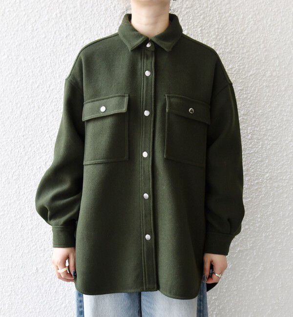 SHIPS any「SHIPS any: メルトン オーバー シャツ ジャケット」|テーラードジャケット|