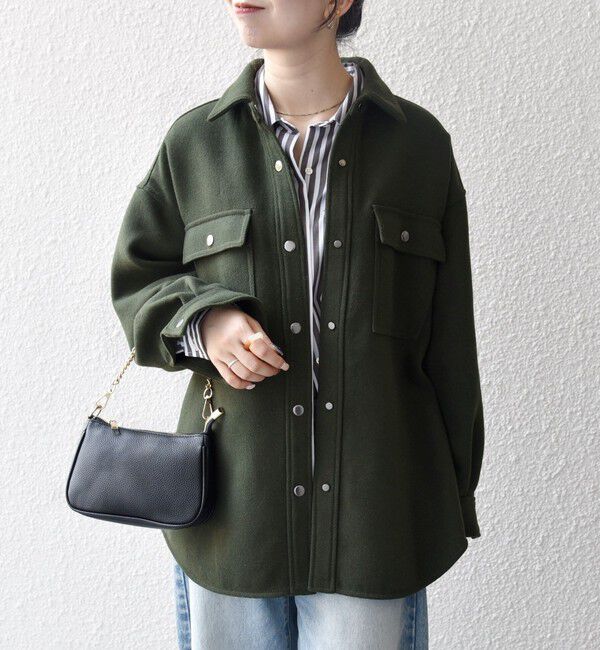 SHIPS any「SHIPS any: メルトン オーバー シャツ ジャケット」|テーラードジャケット|