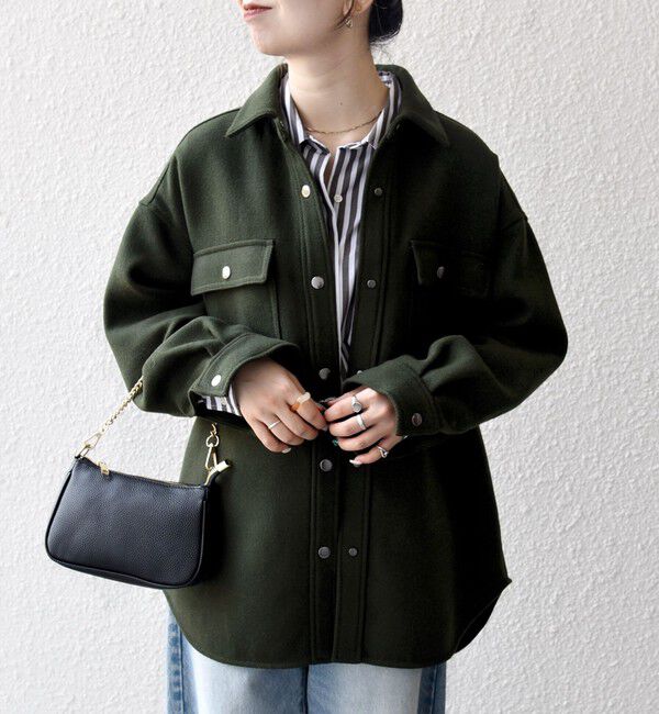 SHIPS any「SHIPS any: メルトン オーバー シャツ ジャケット」|テーラードジャケット|