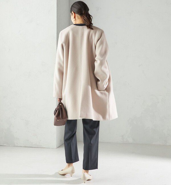 SHIPS for women「Pure SUPER100 ノーカラー コート」|ノーカラーコート|