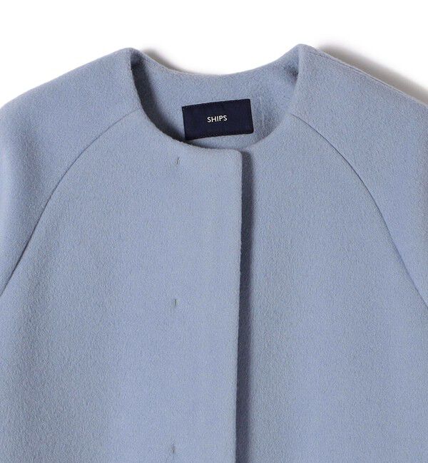 SHIPS for women「Pure SUPER100 ノーカラー コート」|ノーカラーコート|