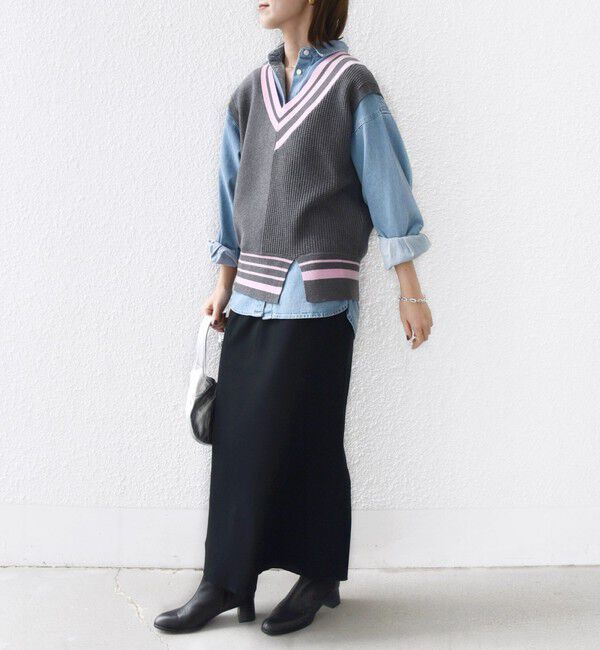 SHIPS for women「【WEB限定】〈手洗い可能〉チルデン ニット ベスト」|ベスト・ジレ|