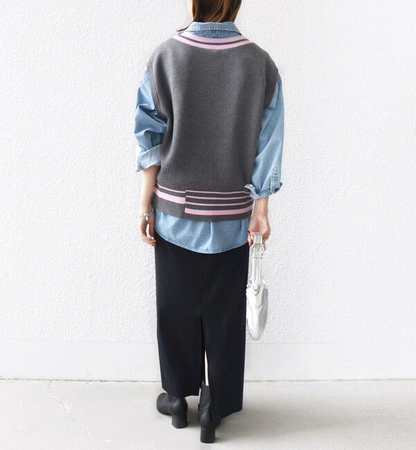 SHIPS for women「【WEB限定】〈手洗い可能〉チルデン ニット ベスト」|ベスト・ジレ|