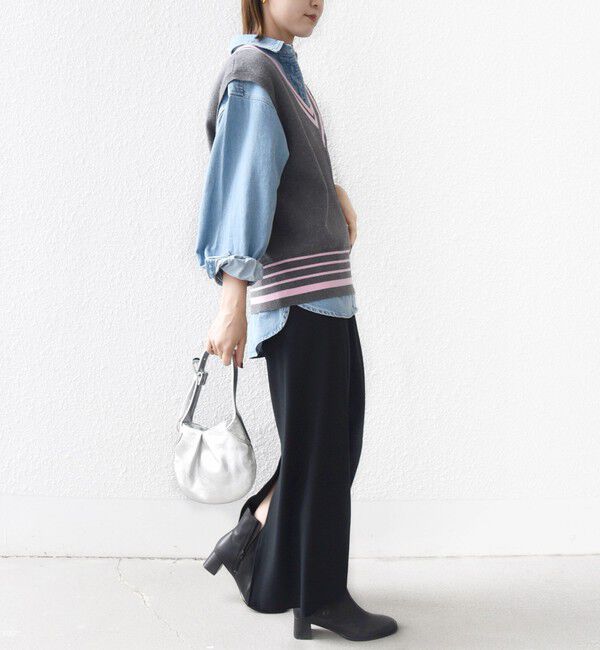 SHIPS for women「【WEB限定】〈手洗い可能〉チルデン ニット ベスト」|ベスト・ジレ|