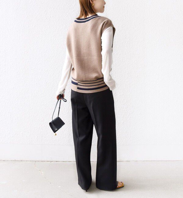 SHIPS for women「【WEB限定】〈手洗い可能〉チルデン ニット ベスト」|ベスト・ジレ|