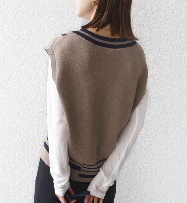 SHIPS for women「【WEB限定】〈手洗い可能〉チルデン ニット ベスト」|ベスト・ジレ|