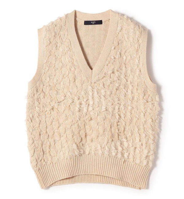 SHIPS Colors 「SHIPS Colors:〈手洗い可能〉フリンジ ベスト」|ベスト・ジレ|ナチュラル