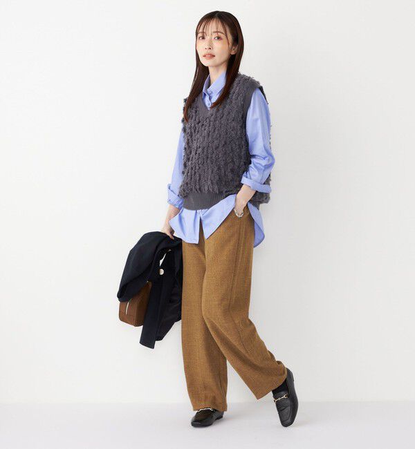 SHIPS Colors 「SHIPS Colors:〈手洗い可能〉フリンジ ベスト」|ベスト・ジレ|