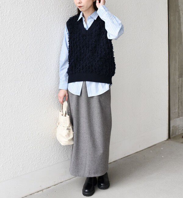 SHIPS Colors 「SHIPS Colors:〈手洗い可能〉フリンジ ベスト」|ベスト・ジレ|