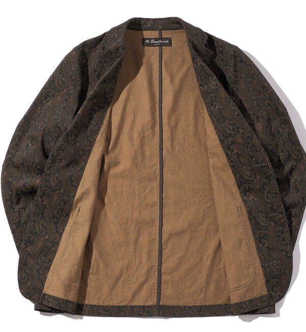SHIPS「Southwick:〈セットアップ対応〉 Gate Label プリント コーデュロイ ジャケット」|テーラードジャケット|