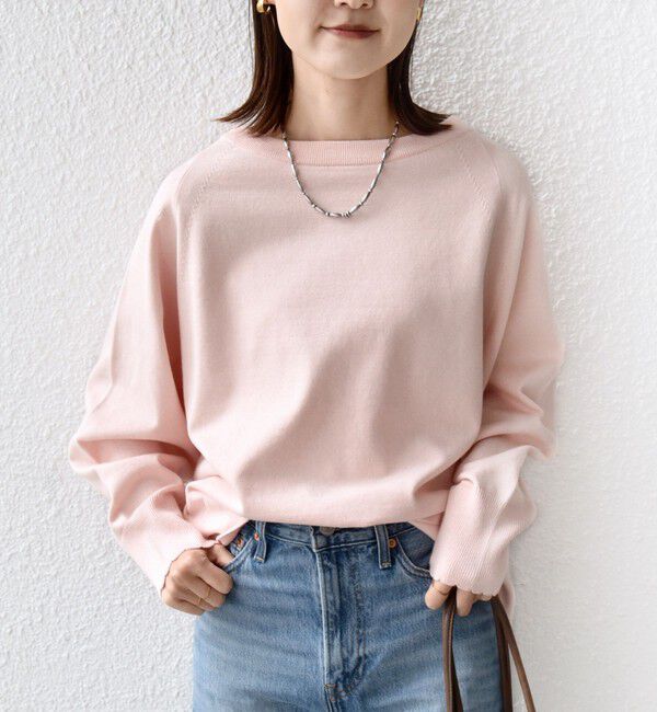 SHIPS for women「〈手洗い可能〉コットン カシミヤ混 スカラップヘム ボートネック プルオーバー」|ニット・セーター|