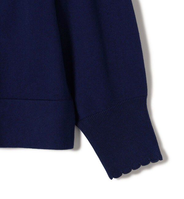 SHIPS for women「〈手洗い可能〉コットン カシミヤ混 スカラップヘム ボートネック プルオーバー」|ニット・セーター|