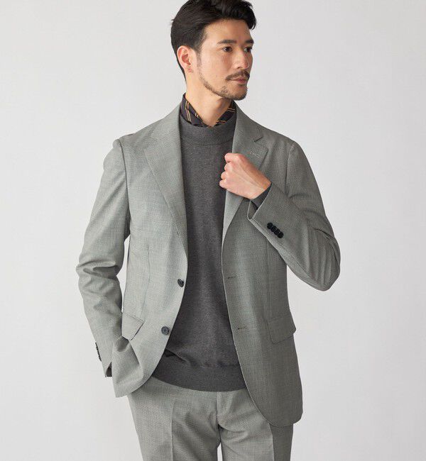 SHIPS「SHIPS:〈FUNCTION/洗濯機可能〉ウォッシャブル ハウンドトゥース ジャケット(セットアップ対応)」|テーラードジャケット|