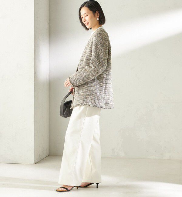 SHIPS for women「〈UVカット・吸水速乾・手洗い可能〉綿麻混 オックス 2タック ストレート パンツ」|その他|