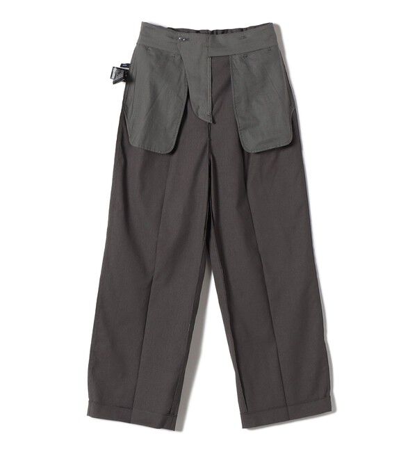 SHIPS for women「〈UVカット・吸水速乾・手洗い可能〉綿麻混 オックス 2タック ストレート パンツ」|その他|