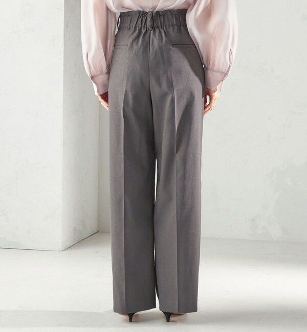 SHIPS for women「〈UVカット・吸水速乾・手洗い可能〉綿麻混 オックス 2タック ストレート パンツ」|その他|