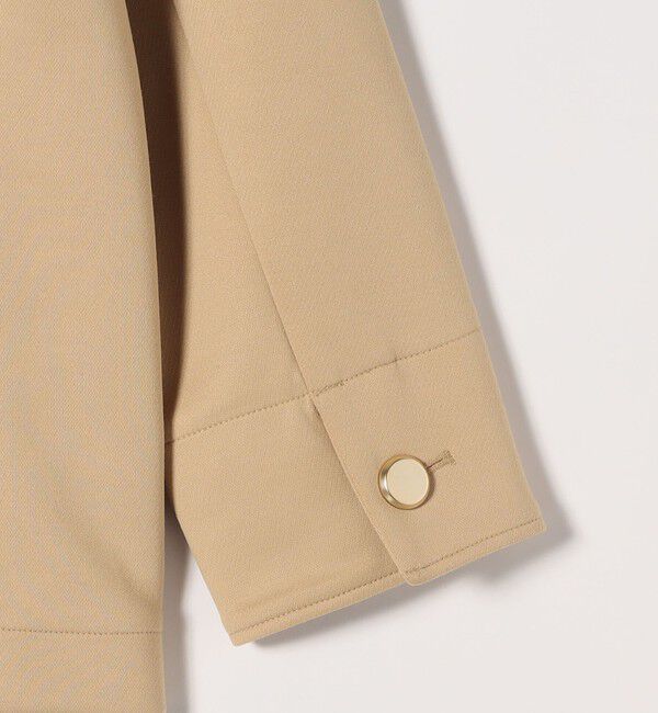 quaranciel「quaranciel:〈手洗い可能〉ジャージー ゴールドボタン クルーネック ジャケット」|ノーカラージャケット|