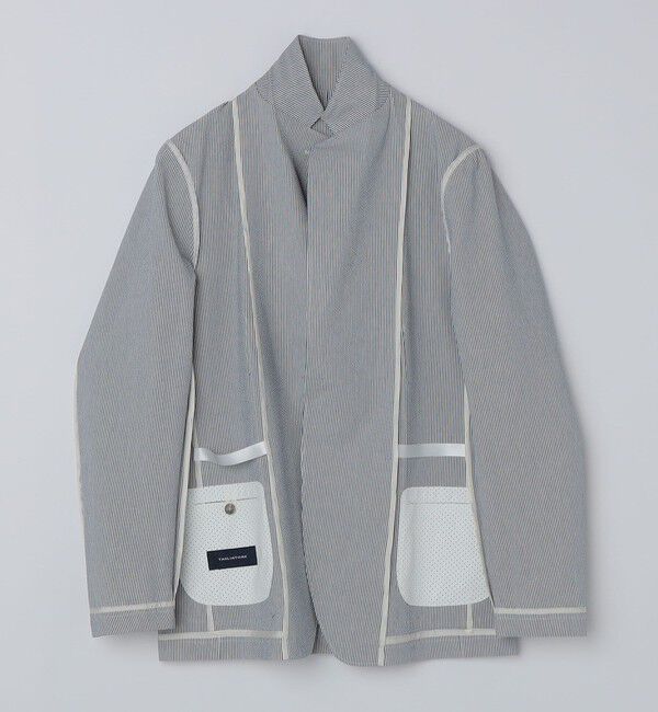 SHIPS「TAGLIATORE: ライト シアサッカー ストライプ ジャケット」|テーラードジャケット|
