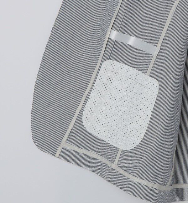 SHIPS「TAGLIATORE: ライト シアサッカー ストライプ ジャケット」|テーラードジャケット|