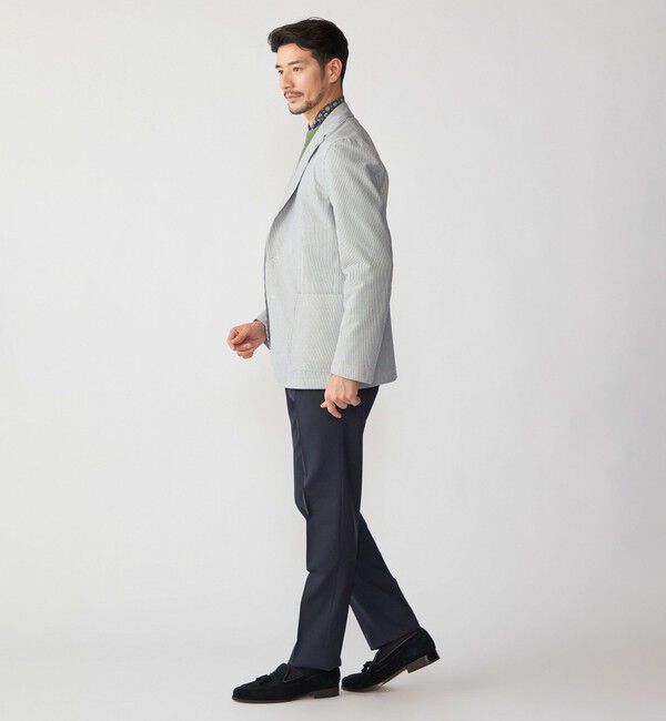 SHIPS「TAGLIATORE: ライト シアサッカー ストライプ ジャケット」|テーラードジャケット|