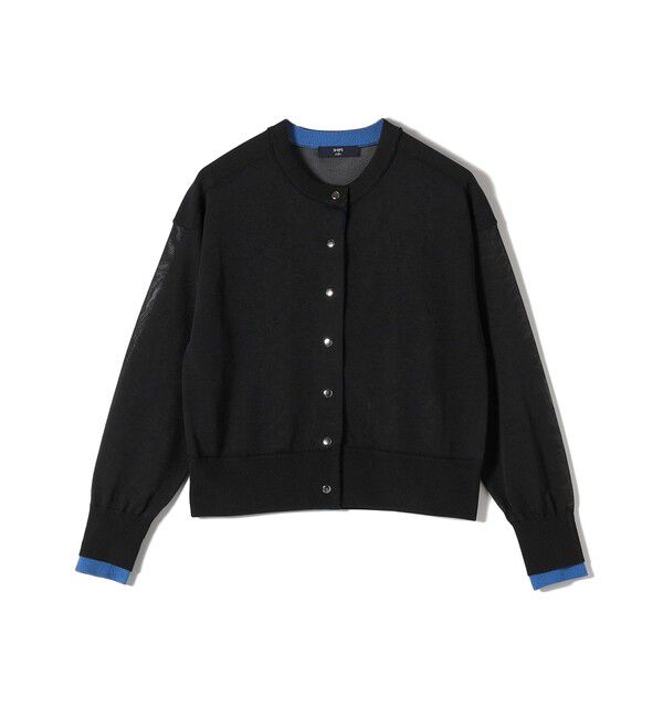 SHIPS Colors 「《予約》SHIPS Colors:〈手洗い可能〉シアー ドットボタン 配色 ニット カーディガン◆」|カーディガン|