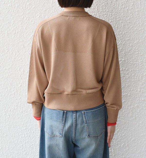 SHIPS Colors 「《予約》SHIPS Colors:〈手洗い可能〉シアー ドットボタン 配色 ニット カーディガン◆」|カーディガン|