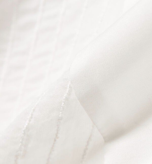 SHIPS for women「《予約》〈手洗い可能〉シアー ボーダー フレア スリーブ 半袖 ブラウス」|シャツ・ブラウス|