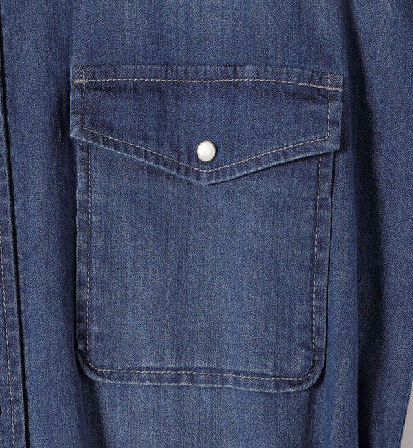 SHIPS Colors 「《予約》SHIPS Colors:〈洗濯機可能〉ファンクション デニム シャツ ワンピース◆」|ワンピース|