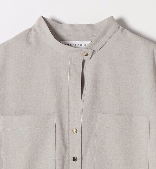 quaranciel「《予約》quaranciel:〈洗濯機可能〉CALCULO(R)使用 バンドカラー シャツ ワンピース」|ワンピース|