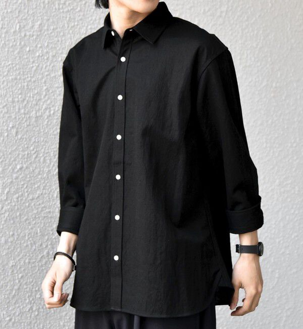 SHIPS any「SHIPS any: 360&deg; THE CIRCLE STRETCH リネン混 7分袖 シャツ◆」|シャツ・ブラウス|