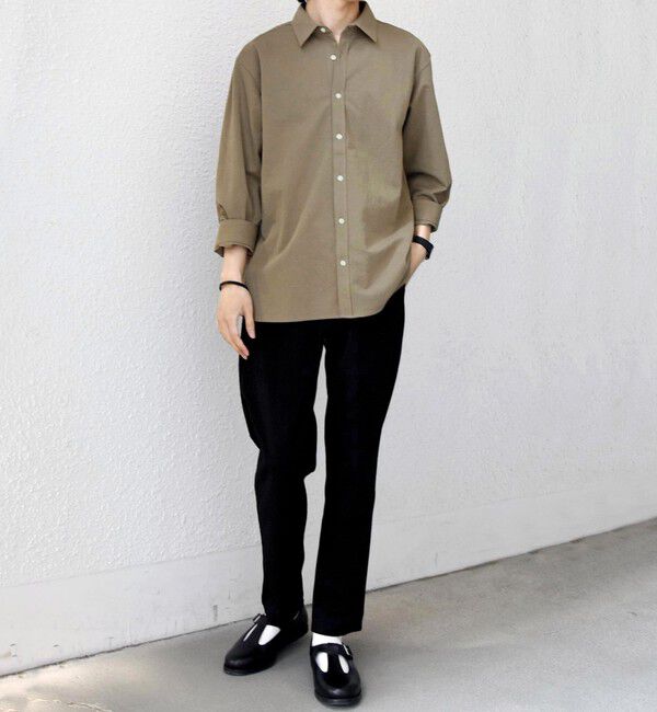 SHIPS any「SHIPS any: 360&deg; THE CIRCLE STRETCH リネン混 7分袖 シャツ◆」|シャツ・ブラウス|